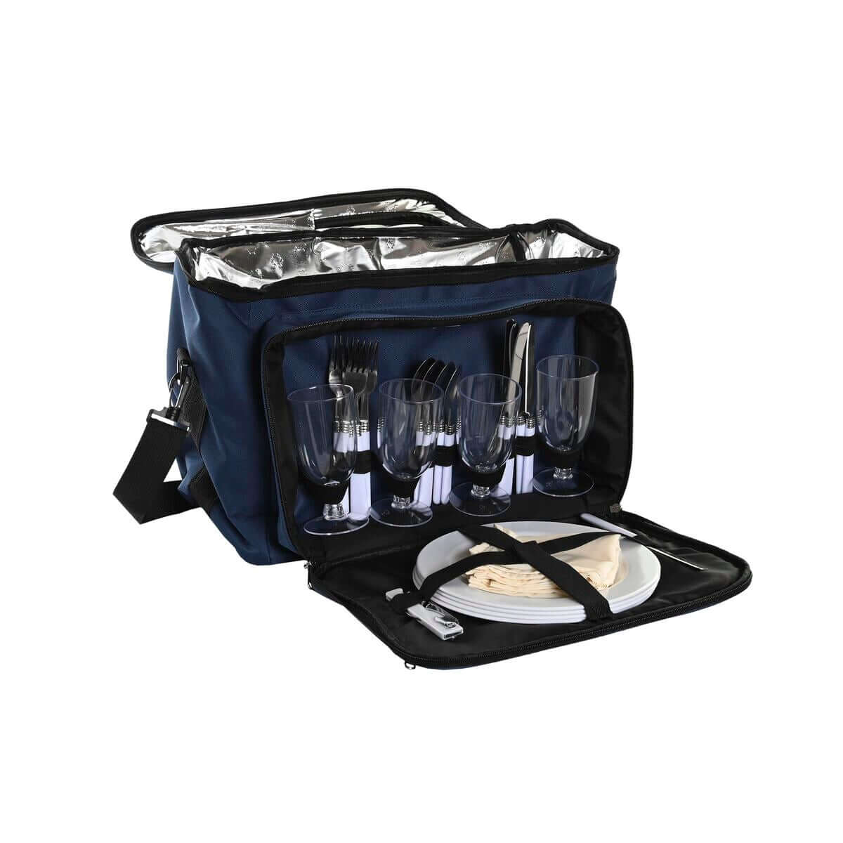 Picnic set DKD Home Decor 43 x 23 x 29 cm Navy Blue-0