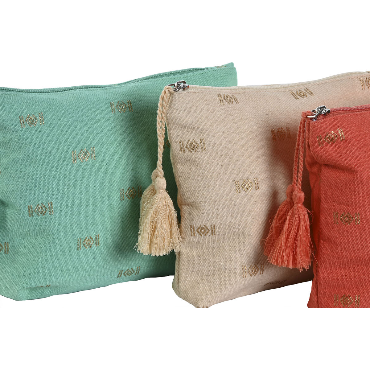 Travel Vanity Case Home ESPRIT Green Beige Coral 25 x 5 x 20 cm (3 Units)-2