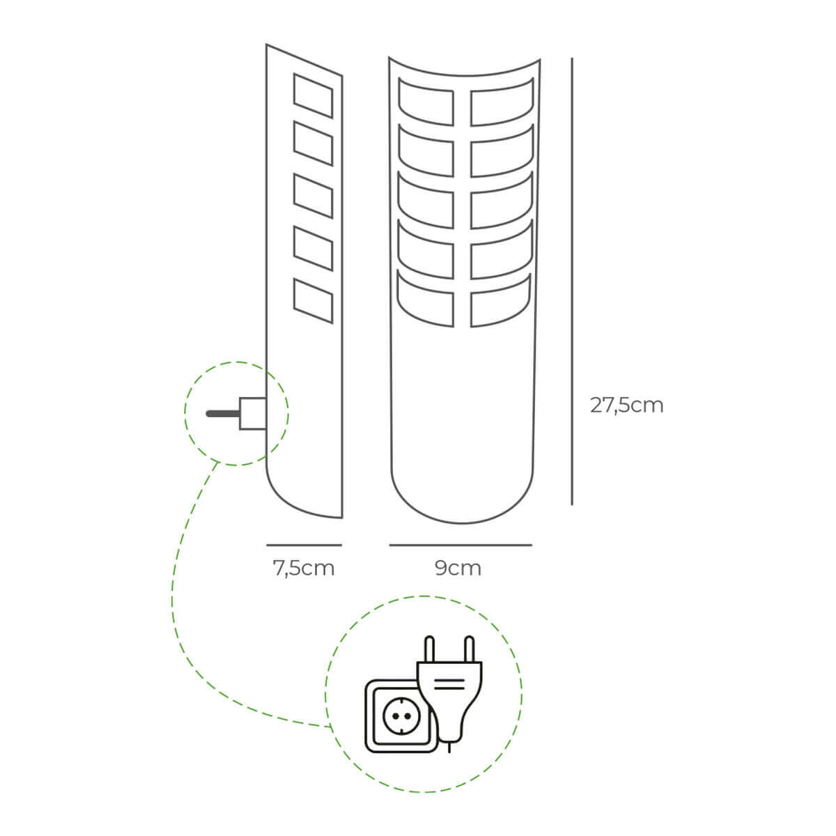 Electric insect killer EDM 06032 White 9 W 9 x 7,5 x 27,5 cm-0