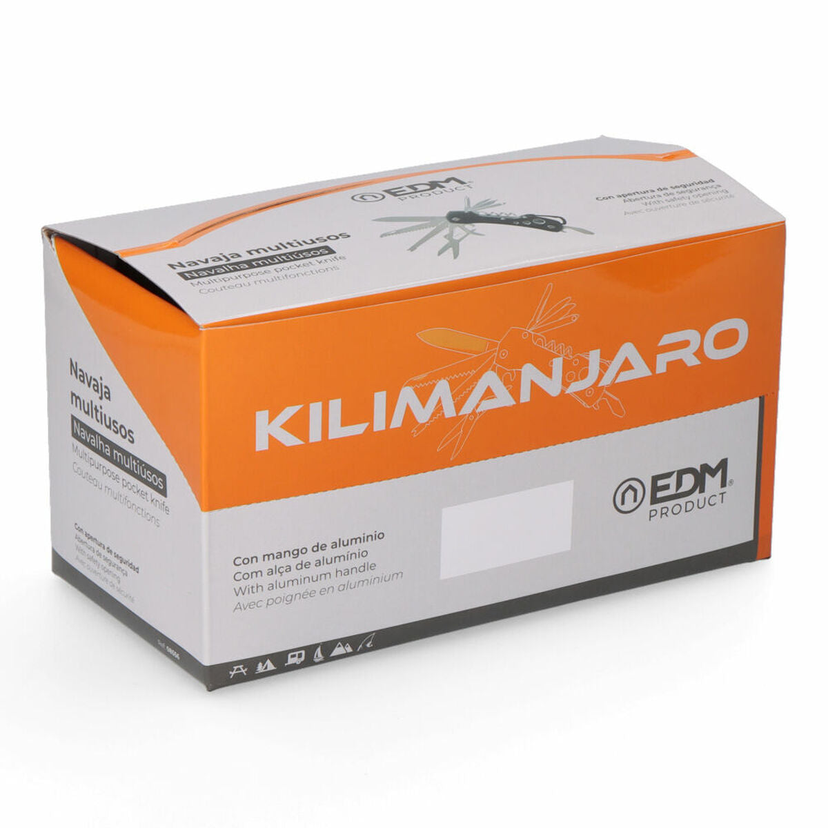 Multi-purpose knife EDM 08556 Kilimanjaro Black Snap hook-2