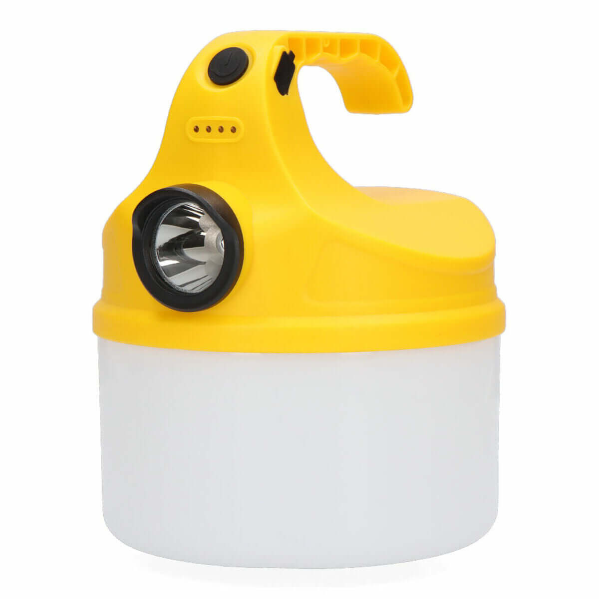 Rechargeable Camping Lamp EDM 36143 in yellow, 500 lm, ideal for outdoor adventures and camping trips.