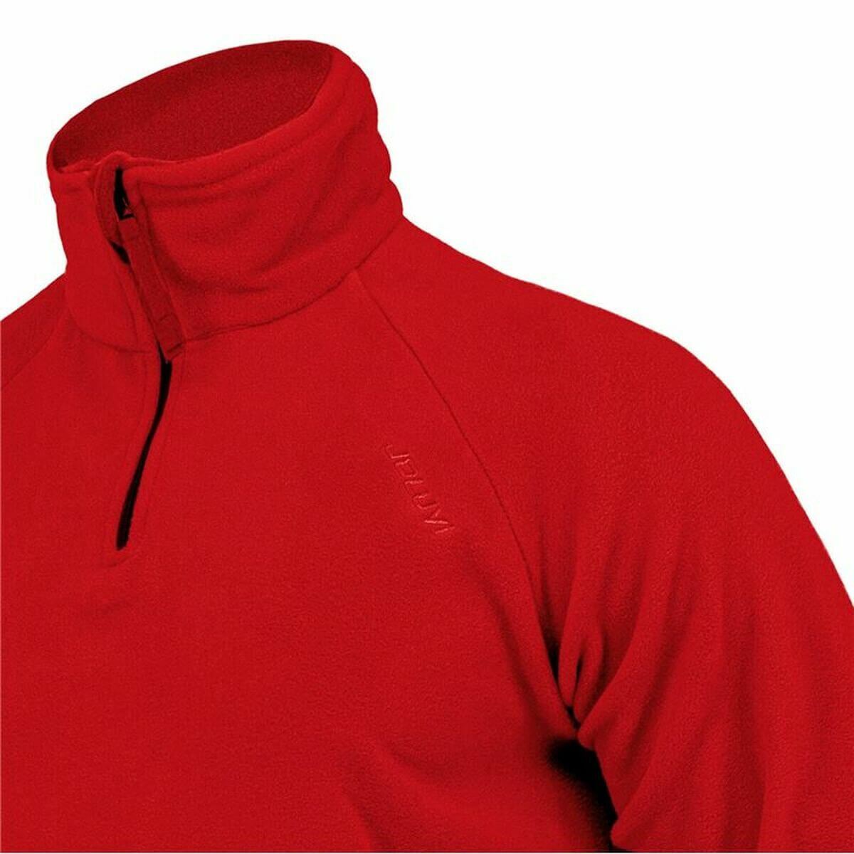 Red fleece lining half zip sweater for children, perfect for outdoor adventures and camping at revlando.com.