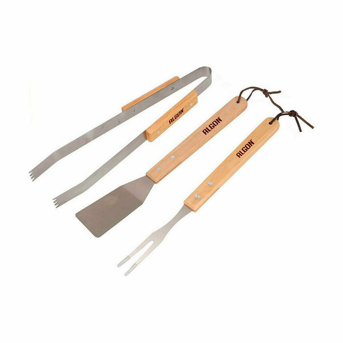 Barbecue utensils Algon Wood 18 Units (3 Pieces)-0