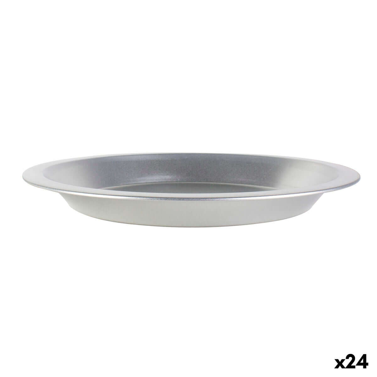Baking tray Silver 25 x 2,5 cm (24 Units)-0