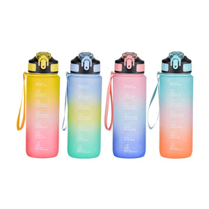 Bottle with Lid and Straw Bewinner Multicolour 800 ml-0