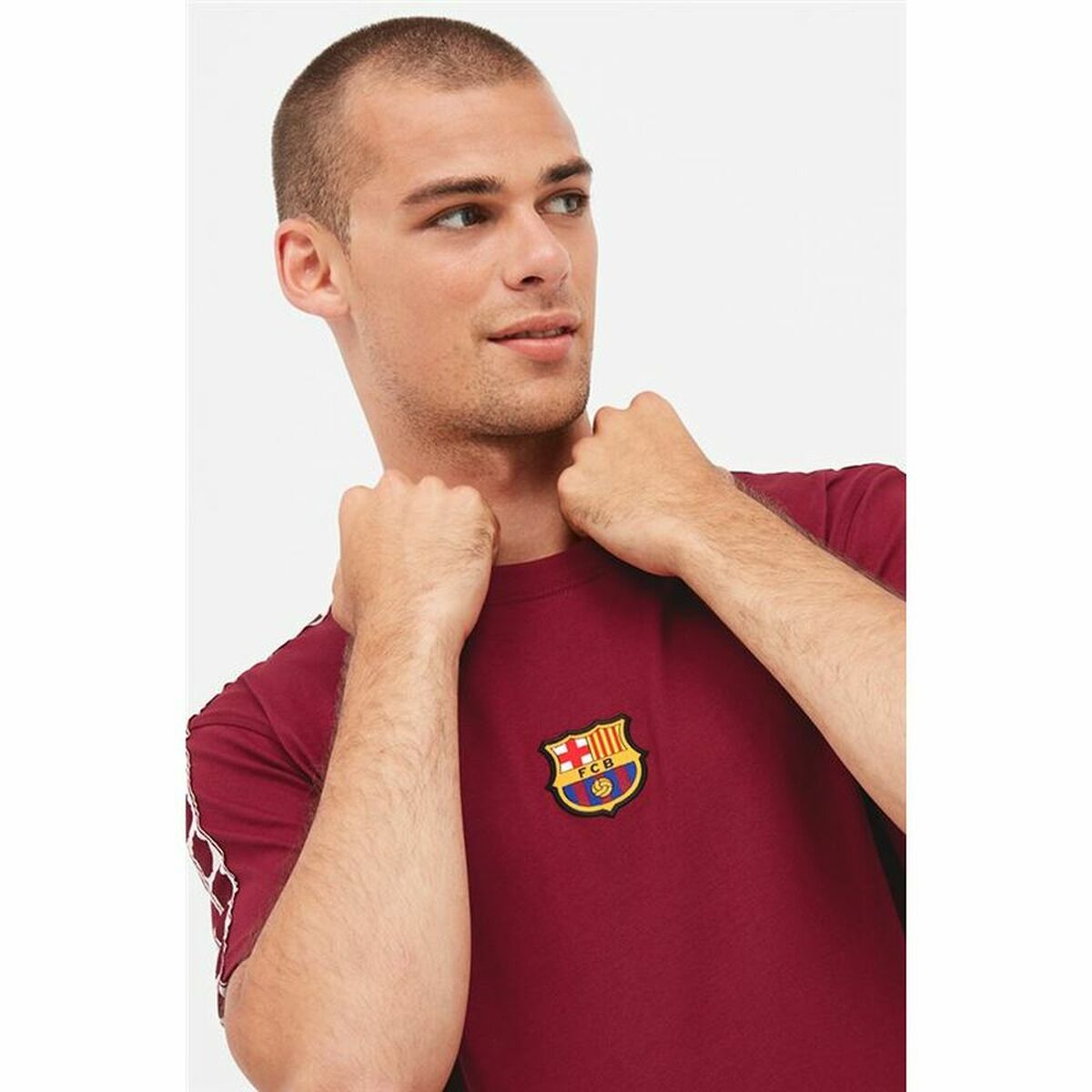 Men's Short-sleeved Football Shirt F.C. Barcelona Brown-8