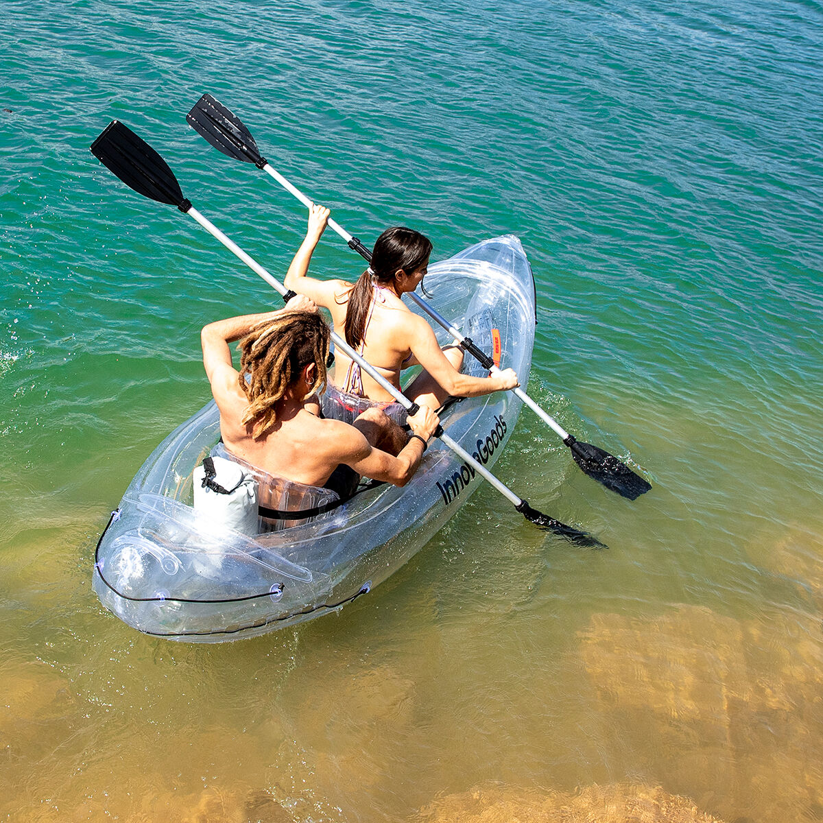 Inflatable Transparent Kayak with Accessories Paros InnovaGoods 312 cm 2 places-16