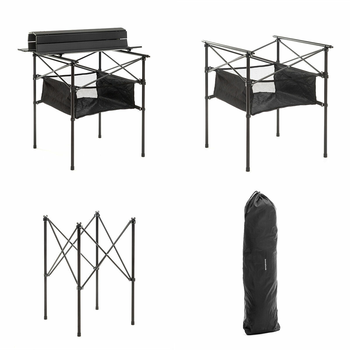 Folding Camping Table with Basket and Cover Folble InnovaGoods-5