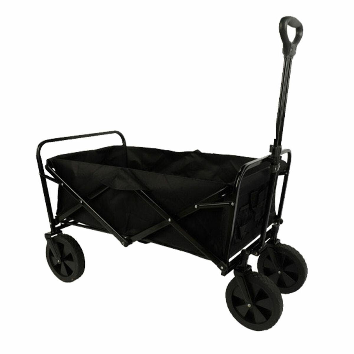 Marbueno Folding Multi-Purpose Trolley Steel 150 KG Black Garden Beach Camping 86X50X59 cm-0