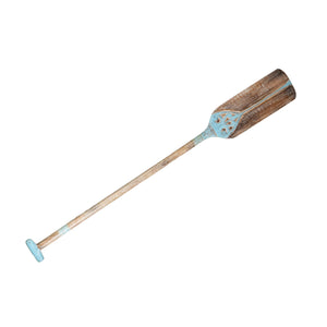 Wall Decoration Romimex Turquoise Natural Paddle 17 x 142 x 4 cm-0