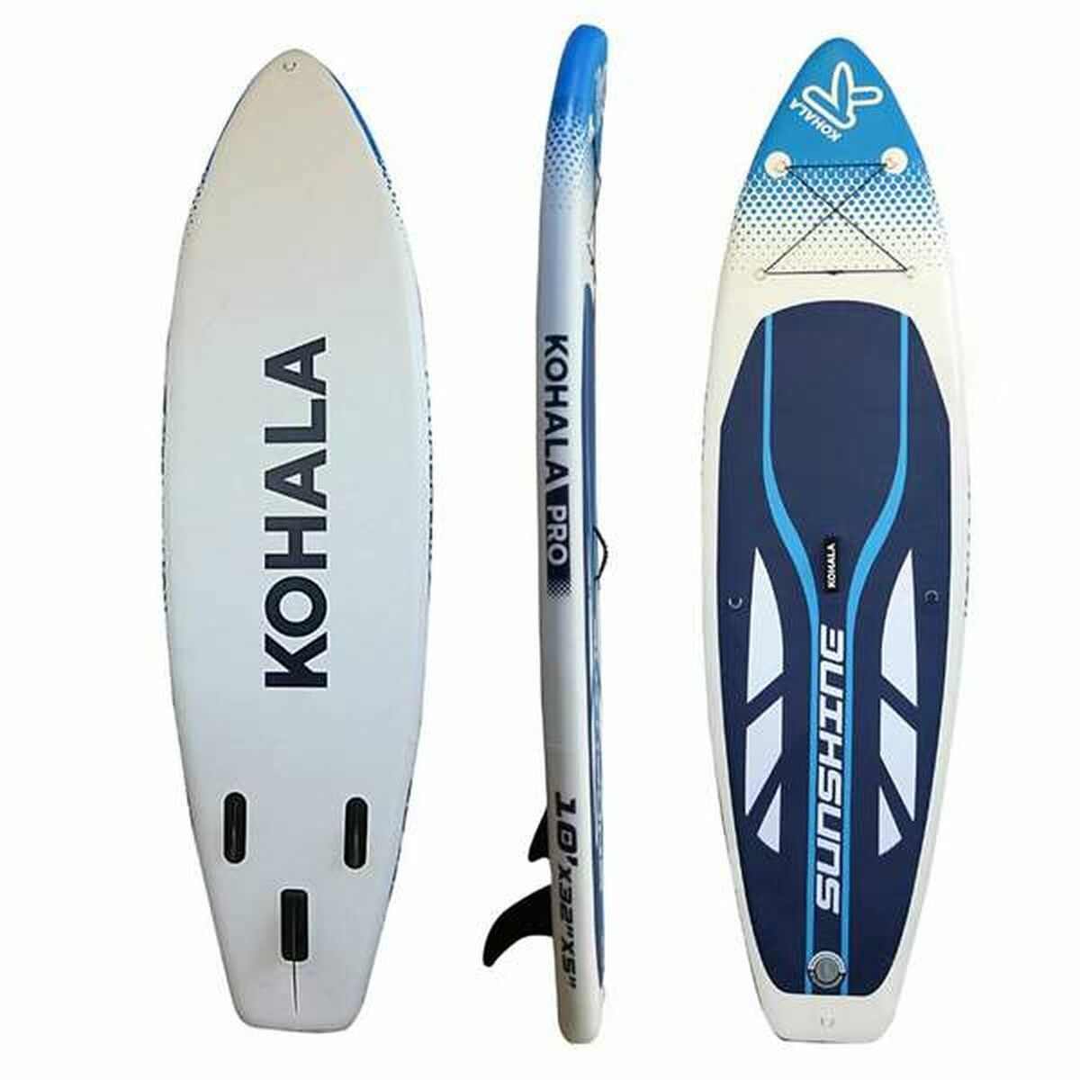 Inflatable Paddle Surf Board with Accessories  Kohala Sunshine White (305 x 81 x 12 cm)-0