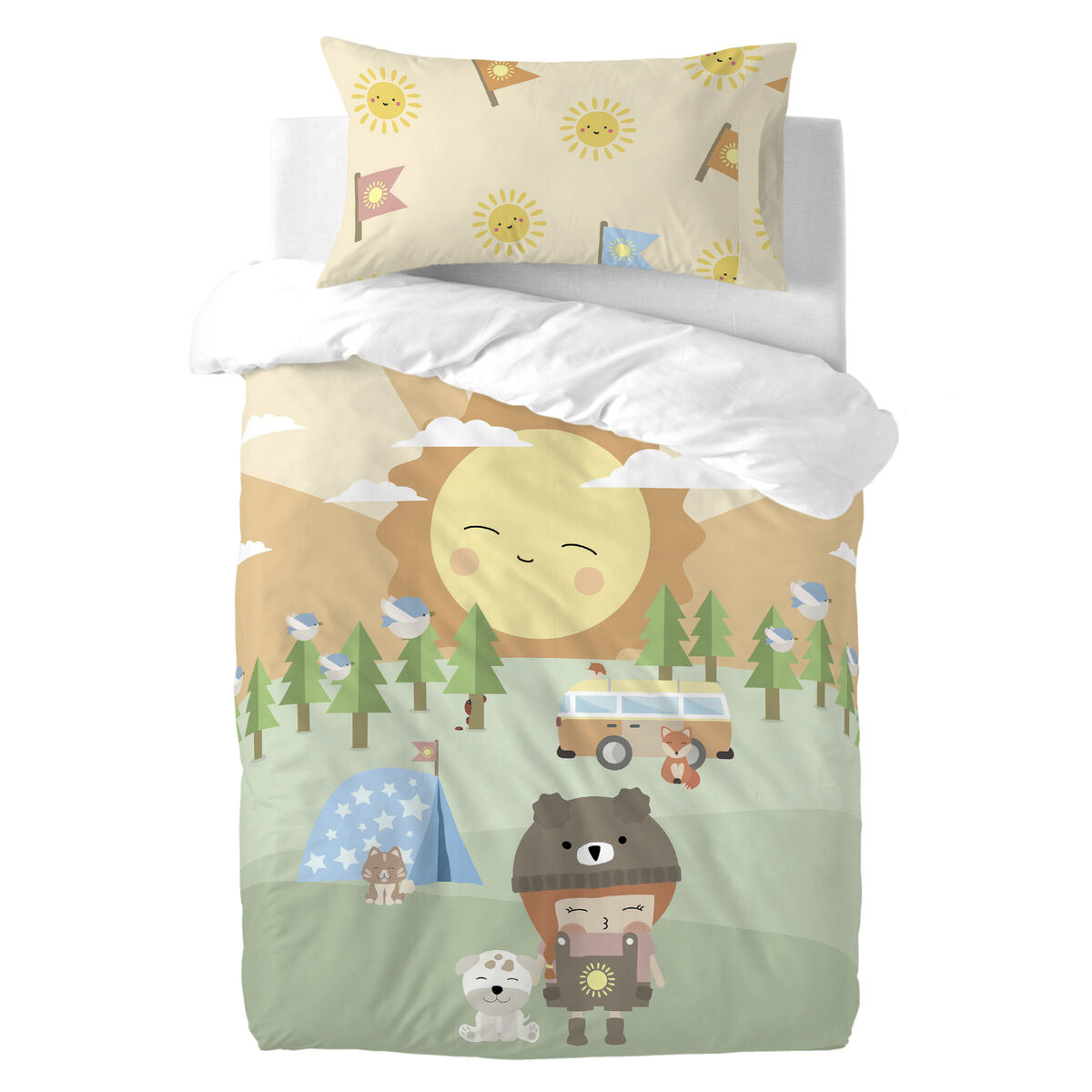 Pillowcase HappyFriday Happynois Camping Multicolour 50 x 75 cm-0