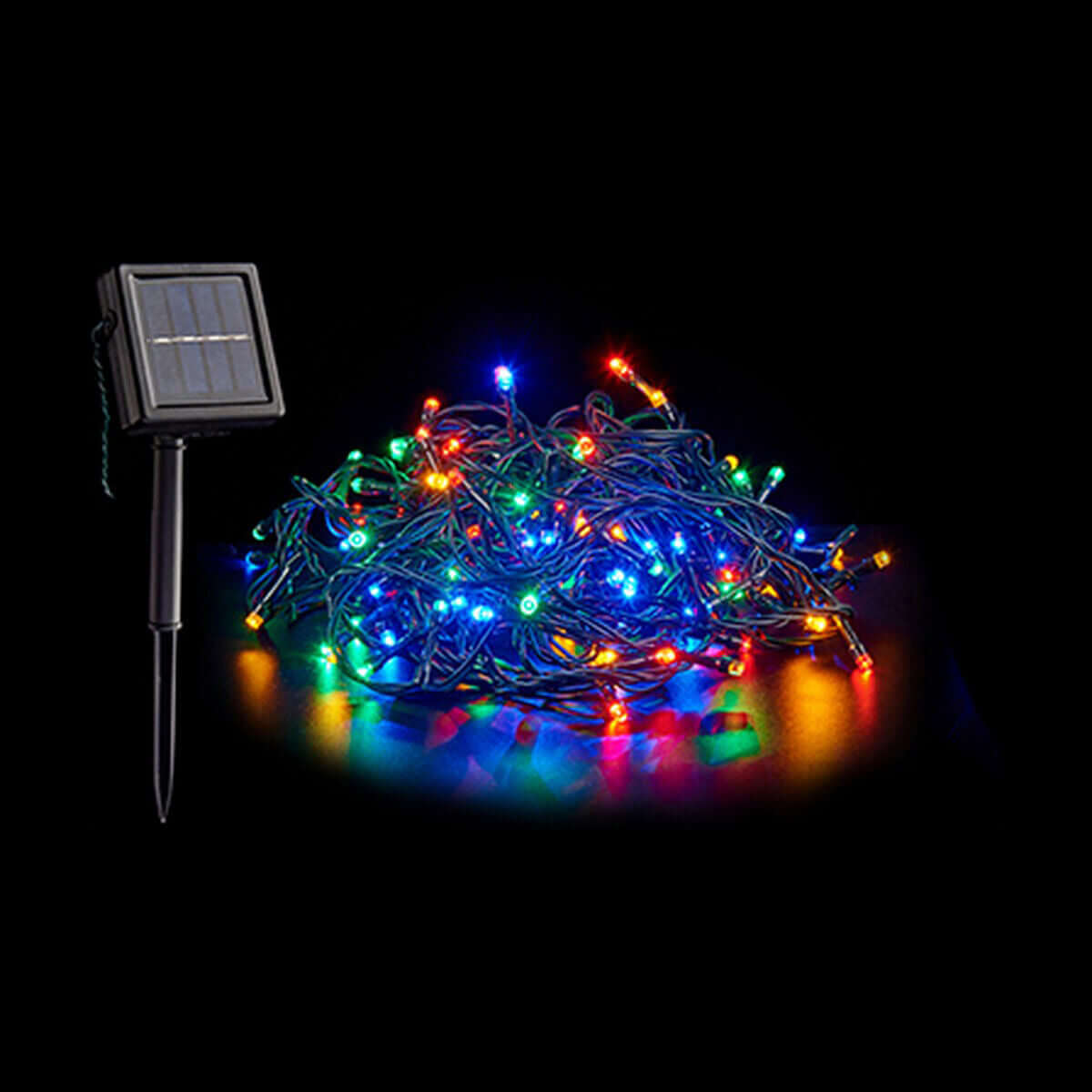 Wreath of LED Lights Solar Multicolour-0