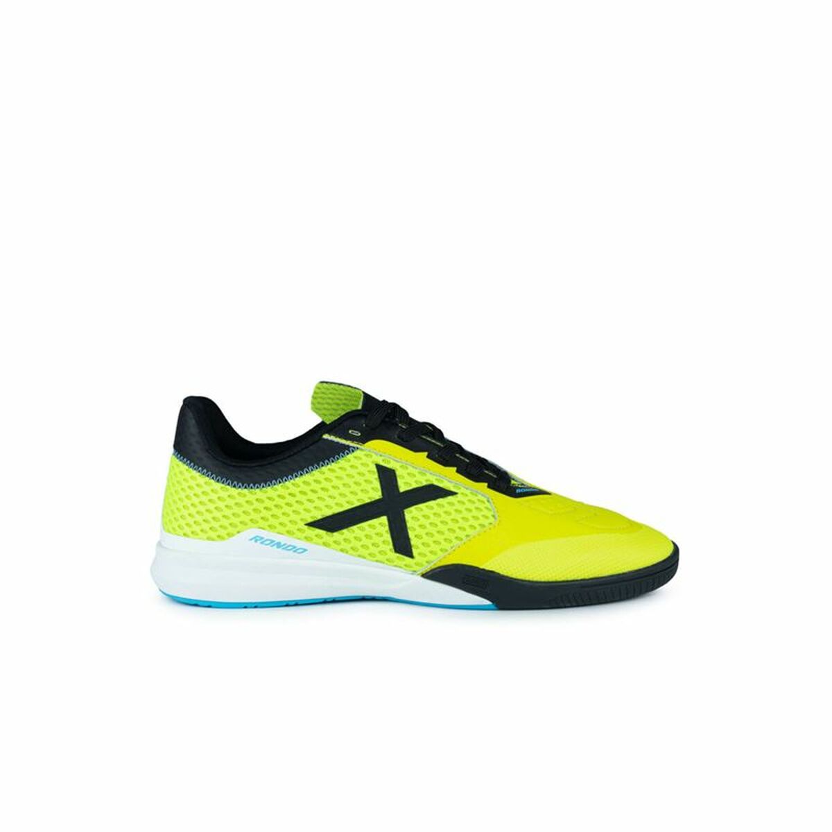 Adult's Indoor Football Shoes Munich Rondo 09 in yellow for men, perfect for sports and fitness activities.