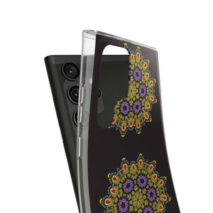 Funda para teléfono con diseño de mandala dorado