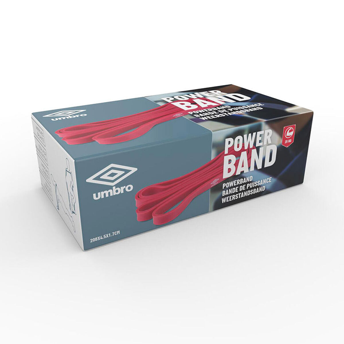 Red Elastic Fitness Band Umbro 25 kg for outdoor adventure, perfect for camping workouts at revlando.com.