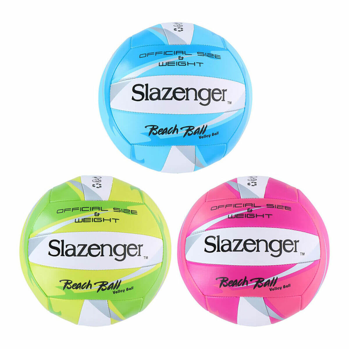 Multicolour Slazenger Beach Volleyballs, Size 4, ideal for outdoor sports and adventures. Available at revlando.com.