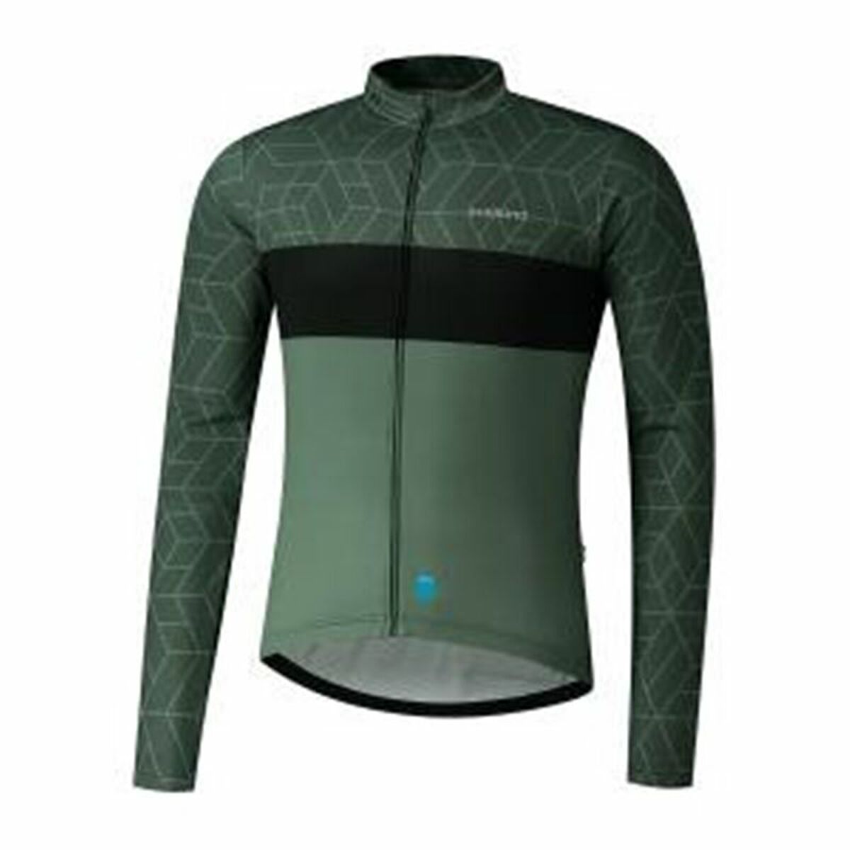 Men's green cycling sports jacket with geometric print for outdoor adventures and camping, available at revlando.com.