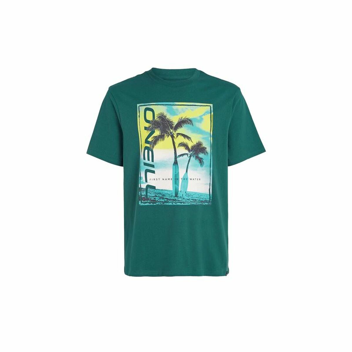 Men’s Short Sleeve T-Shirt O'Neill Jack in Light Green, perfect for outdoor adventures and camping. Available at revlando.com.