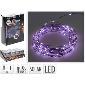 Wreath of LED Lights Lifetime Violet 7 m 2 m Solar-1