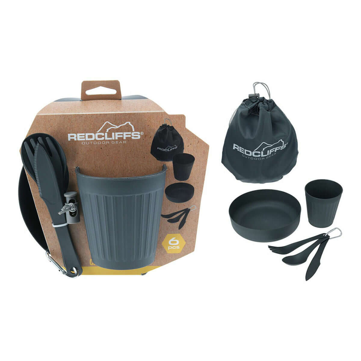 Dinnerware Set Lifetime Grey Camping 6 Pieces-0