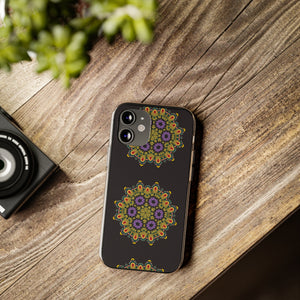 Funda para teléfono con diseño de mandala dorado