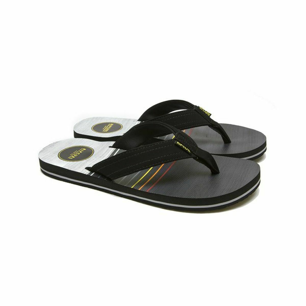 Men's Black Flip Flops Rip Curl Ripper, perfect for outdoor adventures and camping. Available at revlando.com.