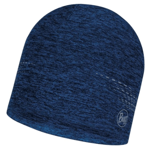 Buff Dryflx Beanie in navy, lightweight and warm hat for outdoor training and adventure. Ideal for sports and travel.