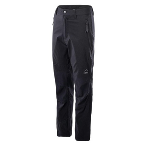 Pantalones Softshell Elbrus Gaude para niño - Resistente al agua, elementos reflectantes, ajuste flexible - Negro