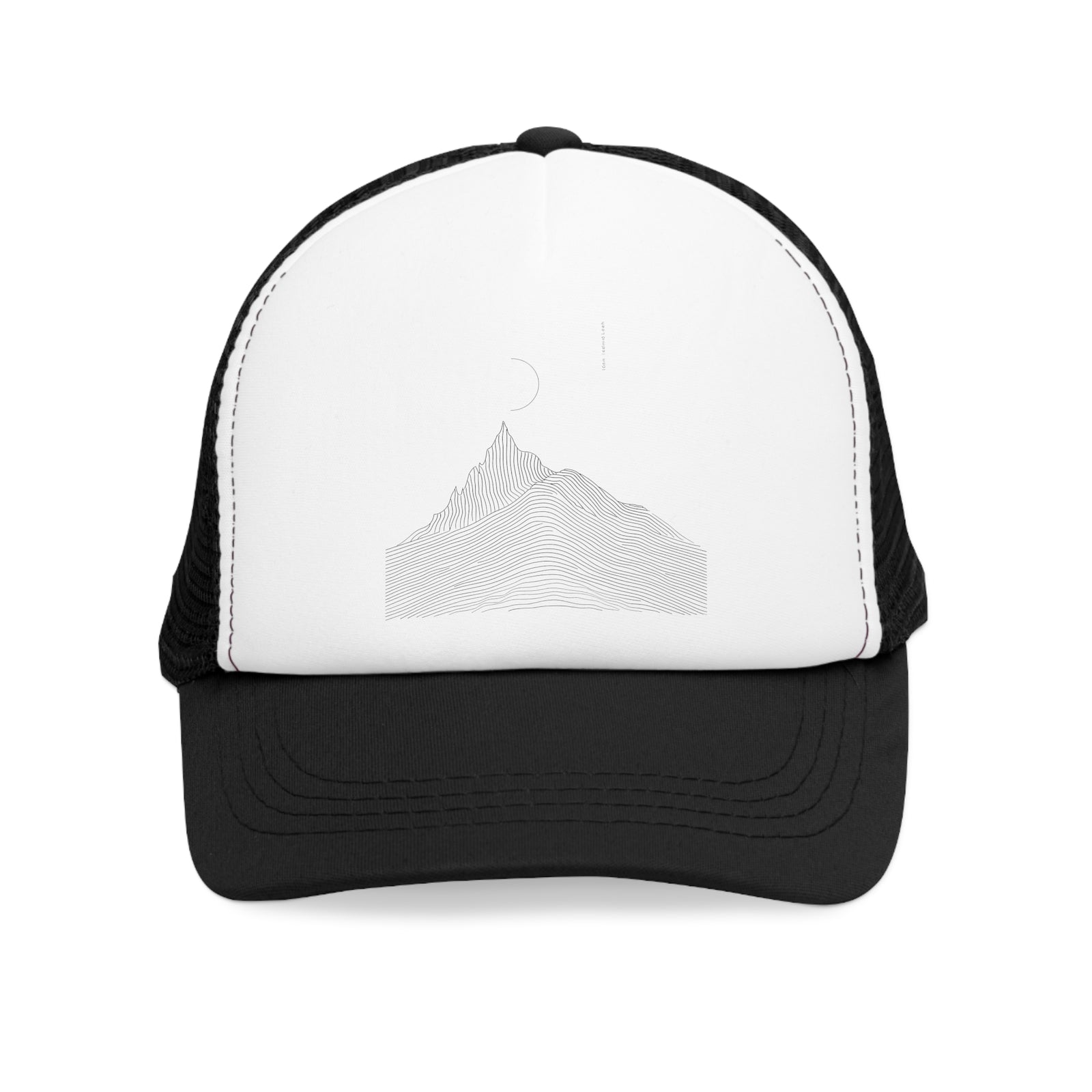 Mesh cap with mountain design, perfect for outdoor adventures and camping, available at revlando.com.