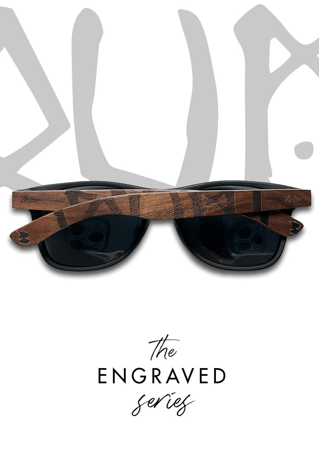 Eyewood | Engraved wooden sunglasses - Viking Runes - Suomi-0