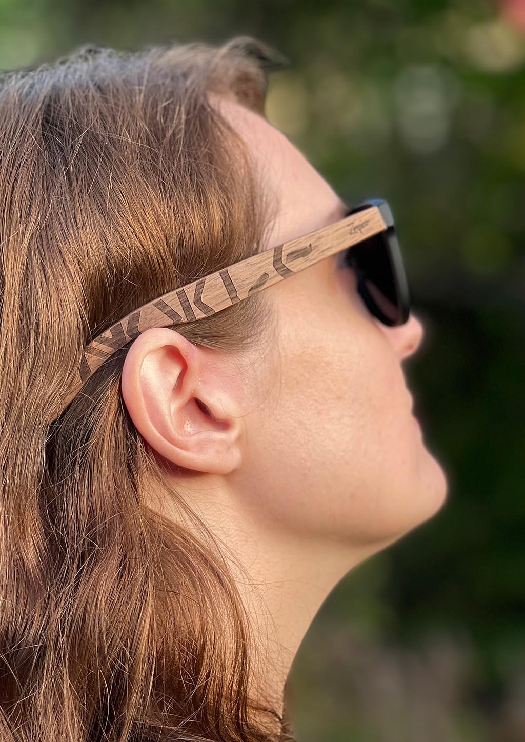 Eyewood | Engraved wooden sunglasses - Viking Runes - Norway-2