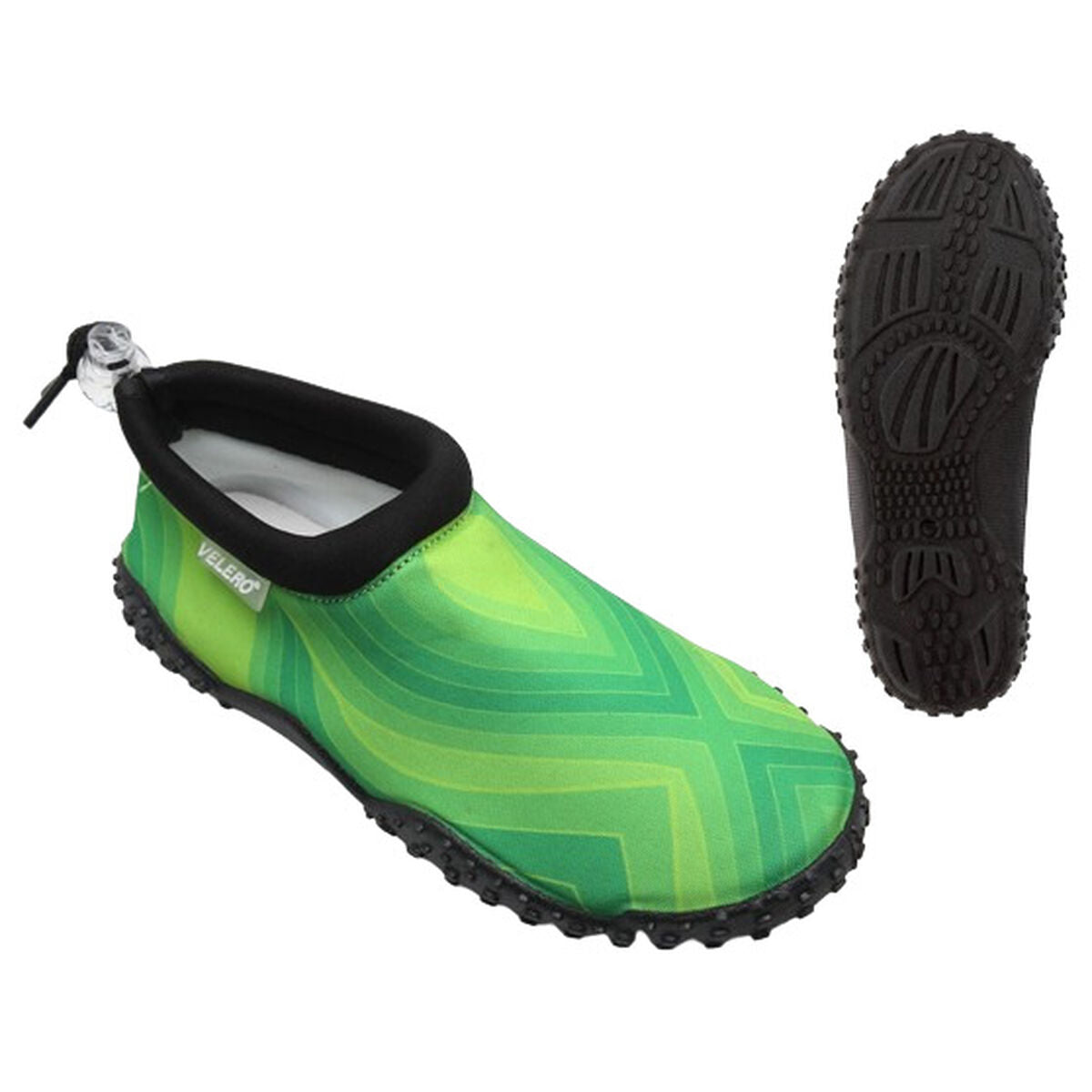 Children's green rubber socks for outdoor adventure and camping, perfect for kids at revlando.com.