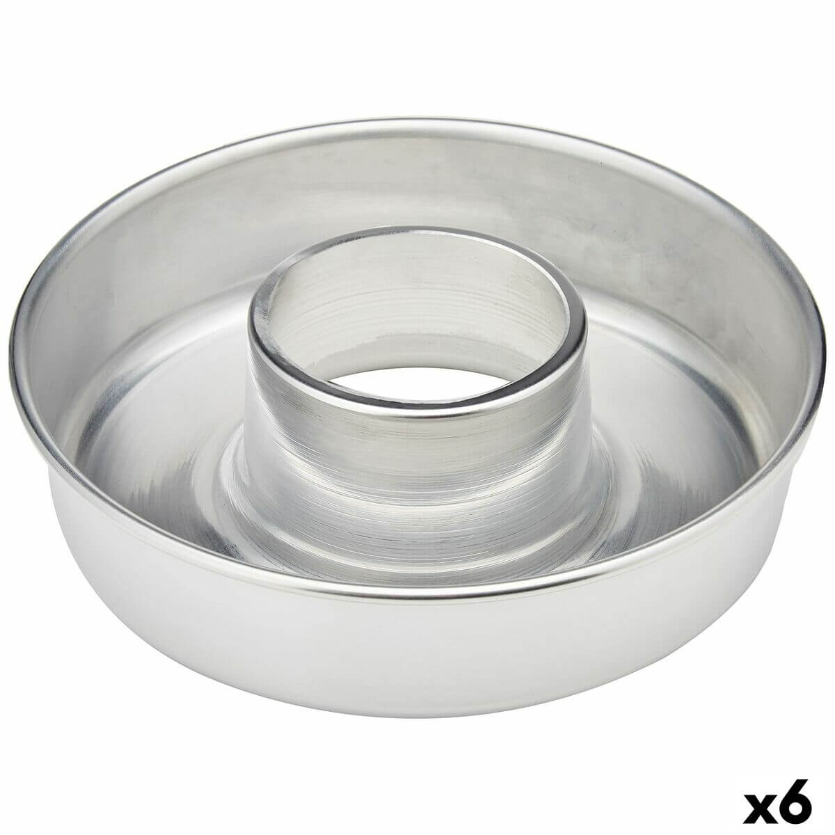 Baking Mould VR Aluminium Silver Ø 25 cm (6 Units)-0