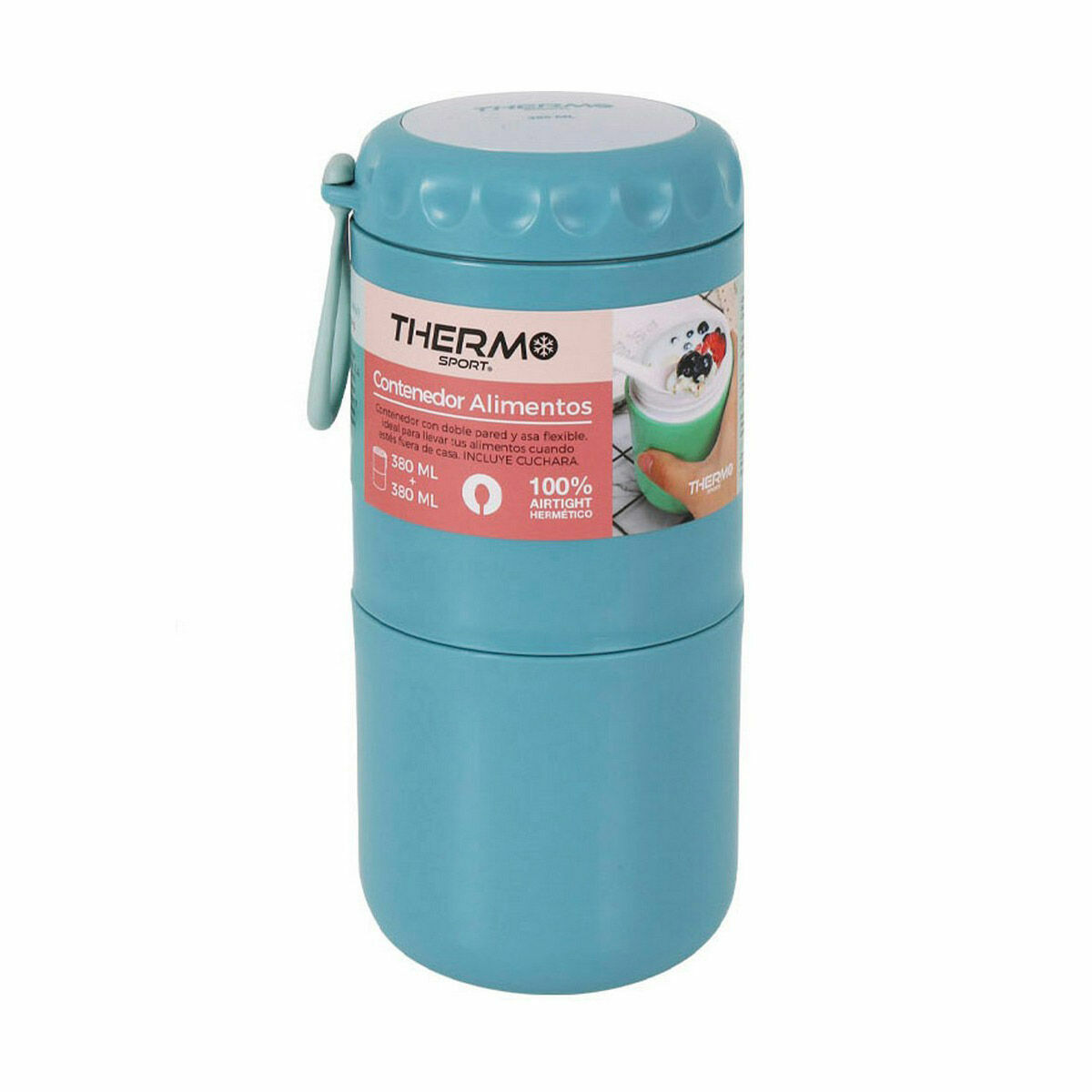 Travel thermos flask ThermoSport Double 380 ml + 380 ml (6 Units)-2