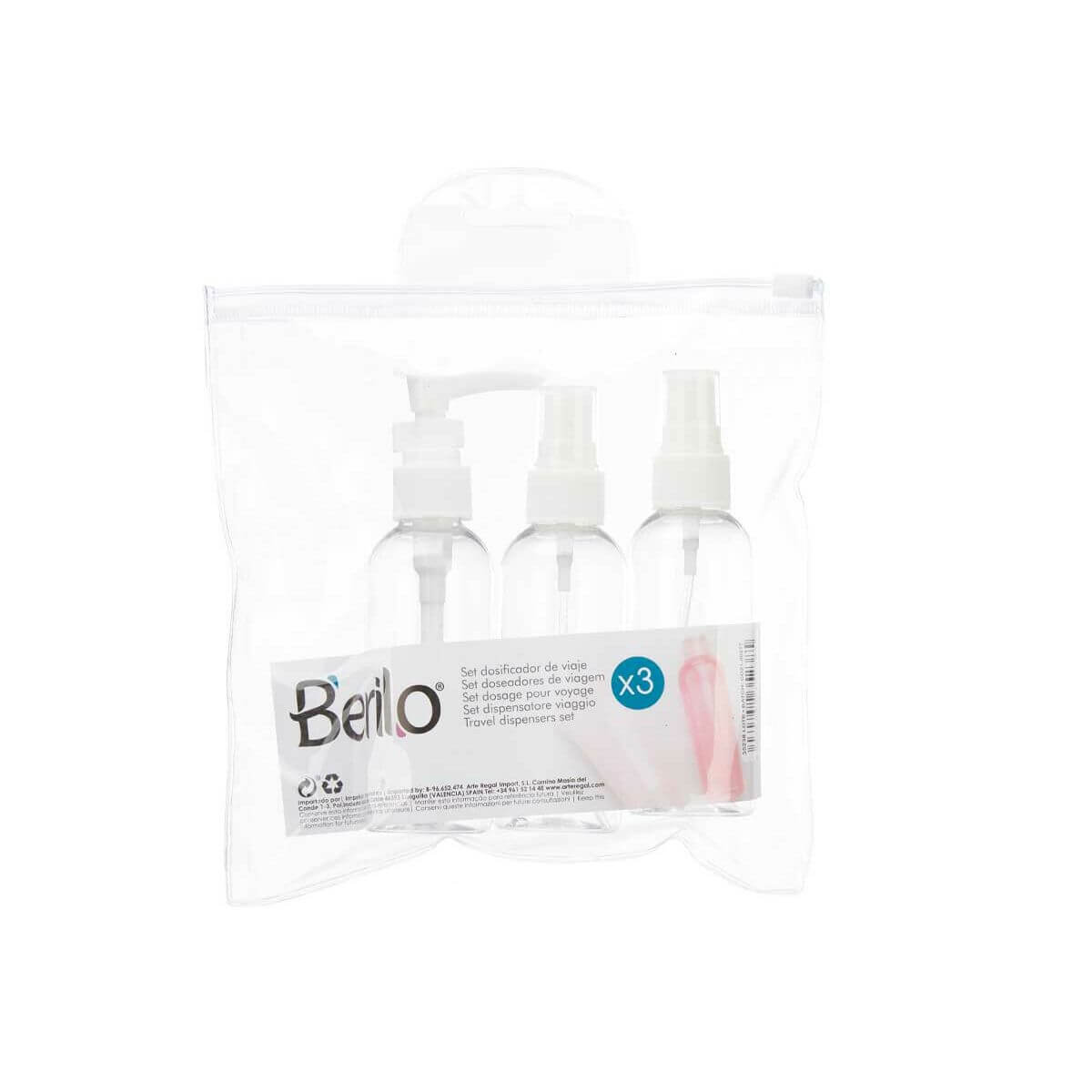 Travel Set Berilo CH56289 White Transparent Plastic (36 Units)-0