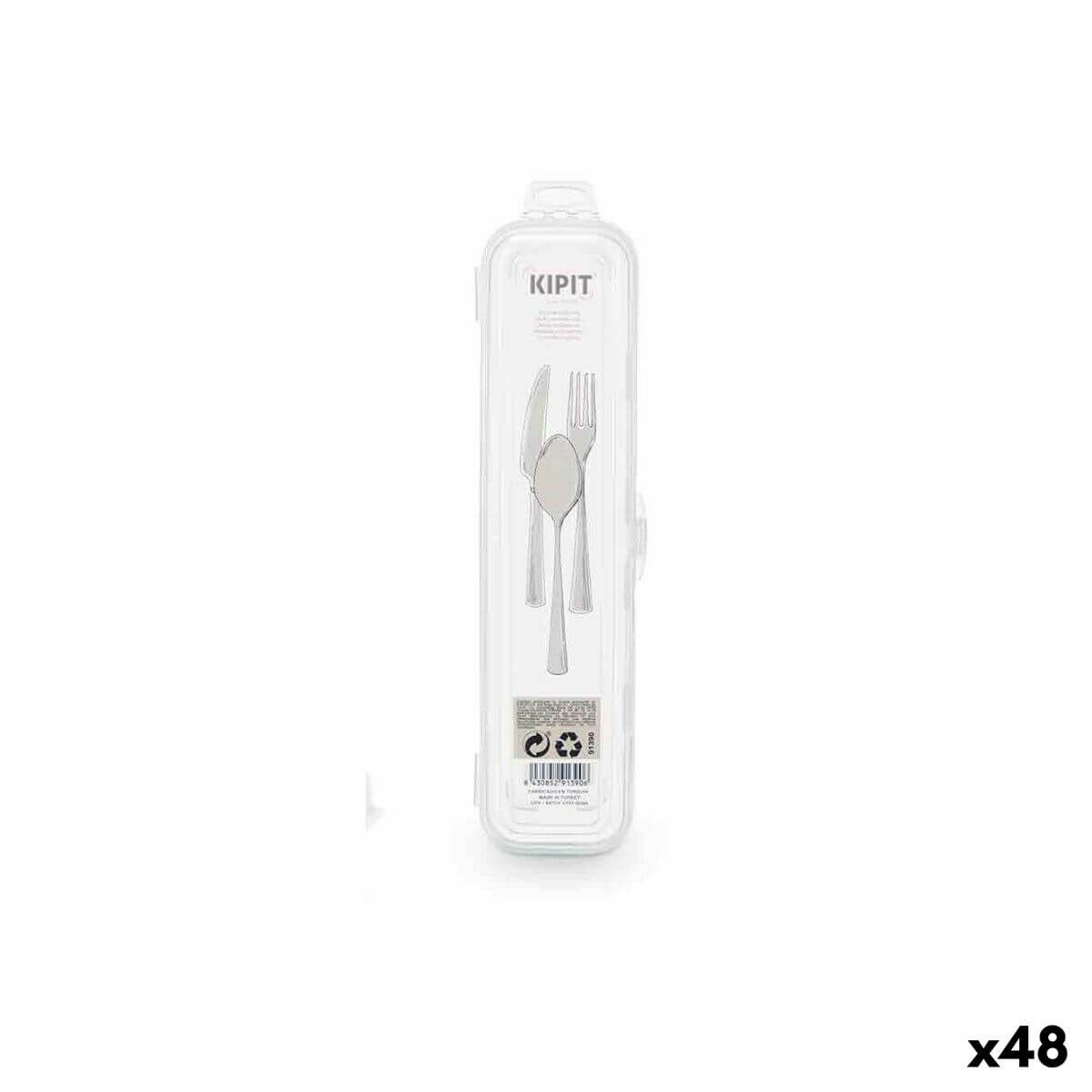 Case Pieces of Cutlery Travel Transparent (48 Units)-0