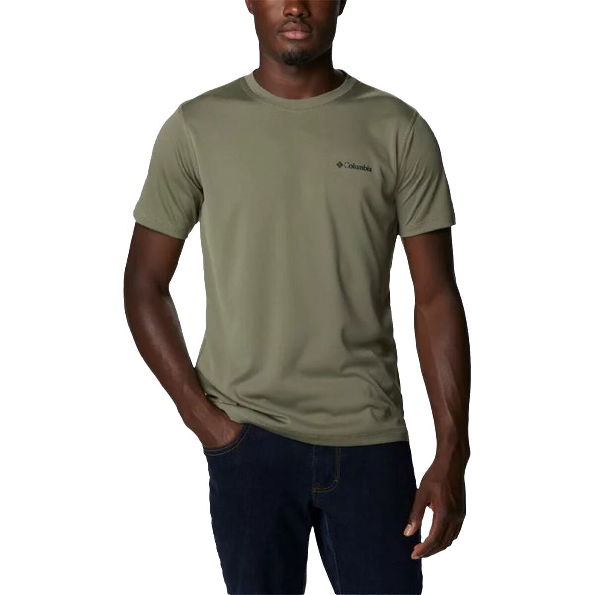 Men’s Short Sleeve T-Shirt Columbia Zero Rules Olive-0