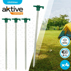 Camping peg Aktive 25 cm 4 Pieces Ø 8 mm (24 Units)-5