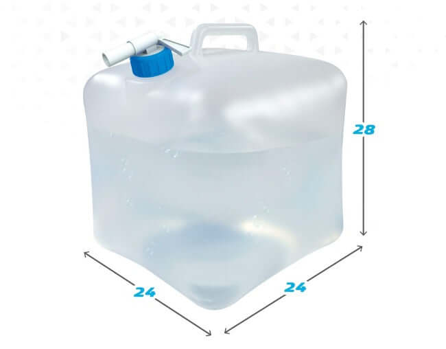 Water bottle Aktive, polyethylene 15 L, ideal for outdoor camping and adventures, pack of 12 units.