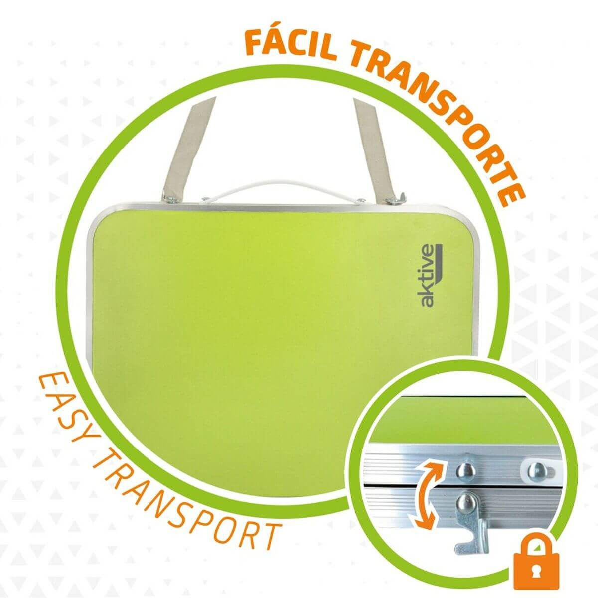 Folding Table Aktive Pistachio 60 x 25 x 40 cm (4 Units)-0