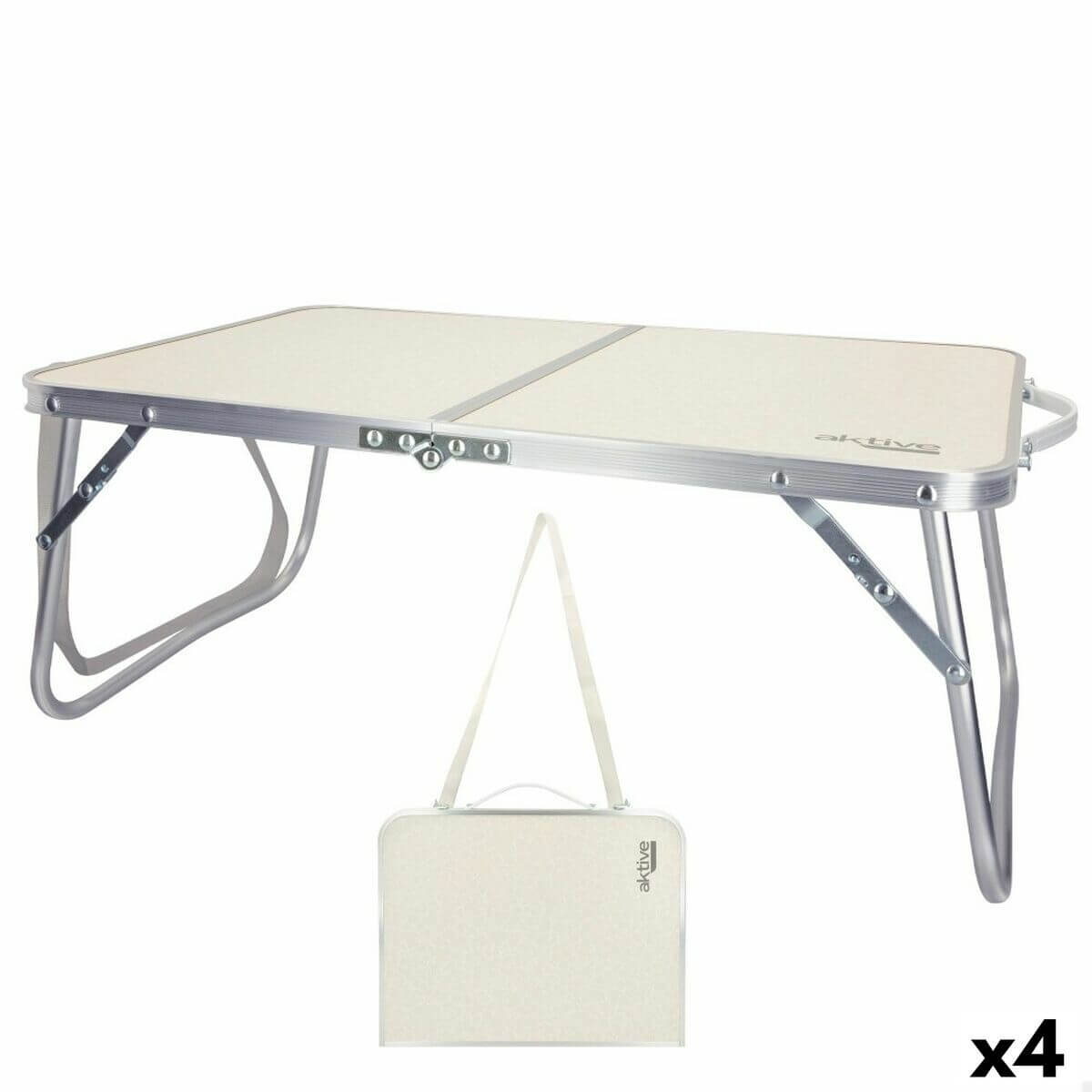 Folding Table Aktive Cream 60 x 25 x 40 cm (4 Units)-0