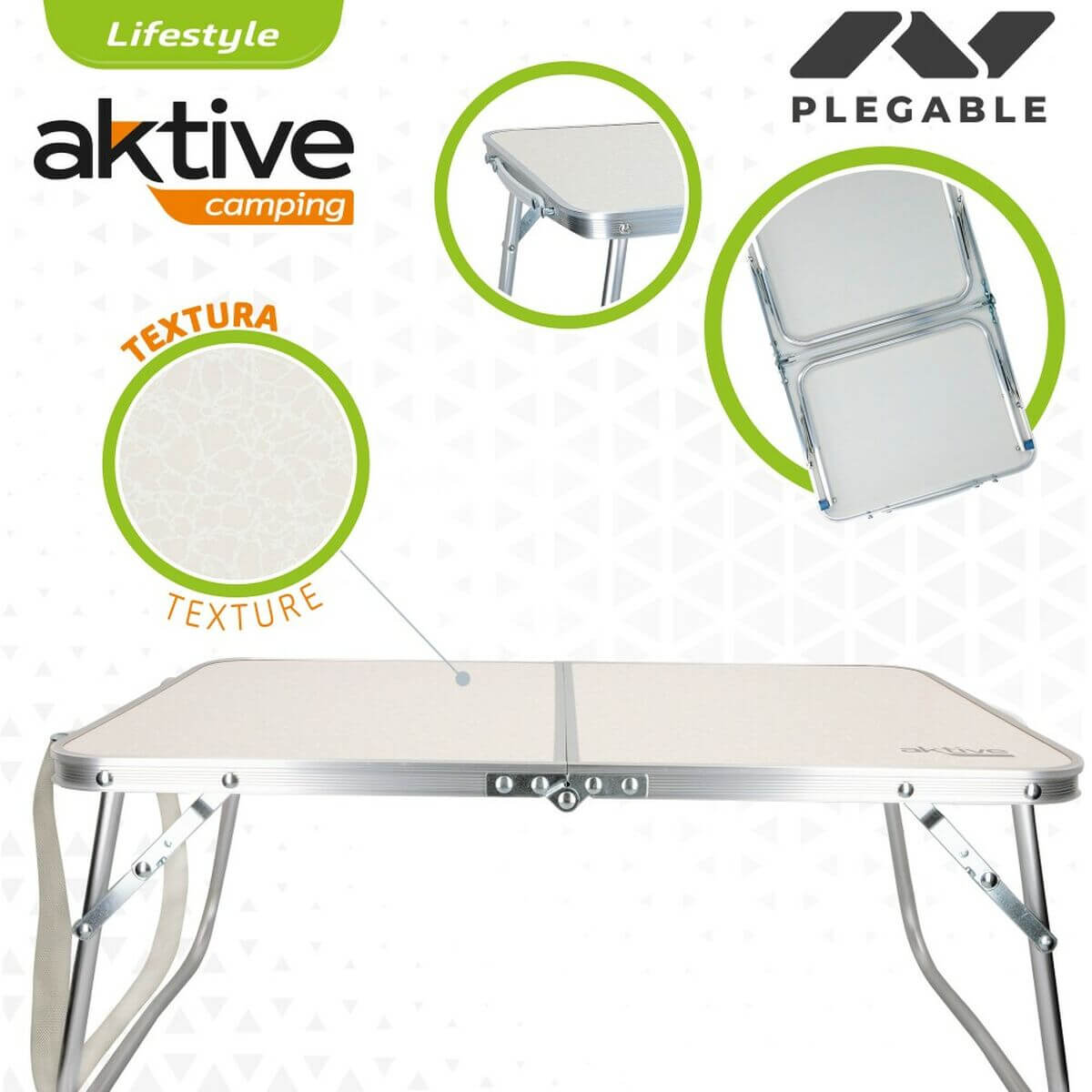 Folding Table Aktive Cream 60 x 25 x 40 cm (4 Units)-0