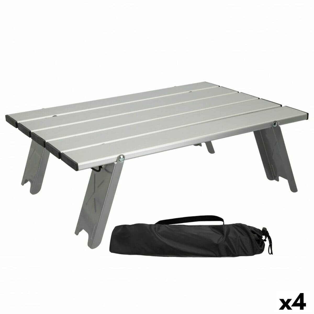 Folding Table Aktive Silver Aluminium 40 x 13 x 28,5 cm (4 Units)-0