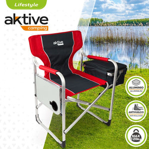 Foldable Camping Chair Aktive Grey Red 61 x 92 x 52 cm (2 Units)-4