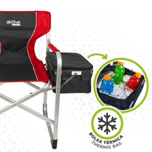 Foldable Camping Chair Aktive Grey Red 61 x 92 x 52 cm (2 Units)-2