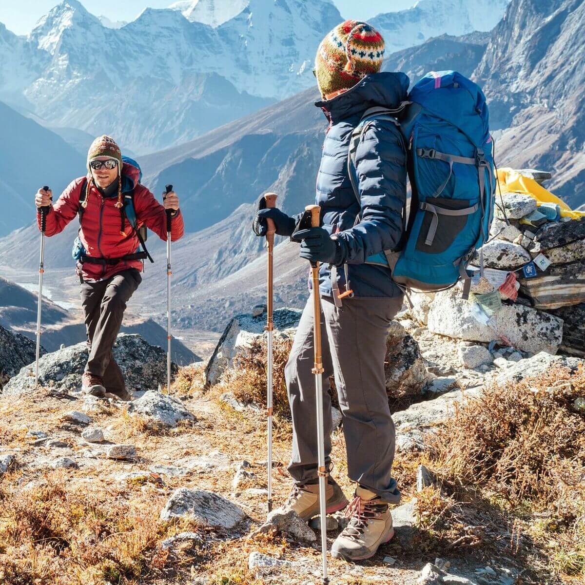 Set of 2 trekking poles Aktive 5 x 135 x 5 cm (6 Units)-0