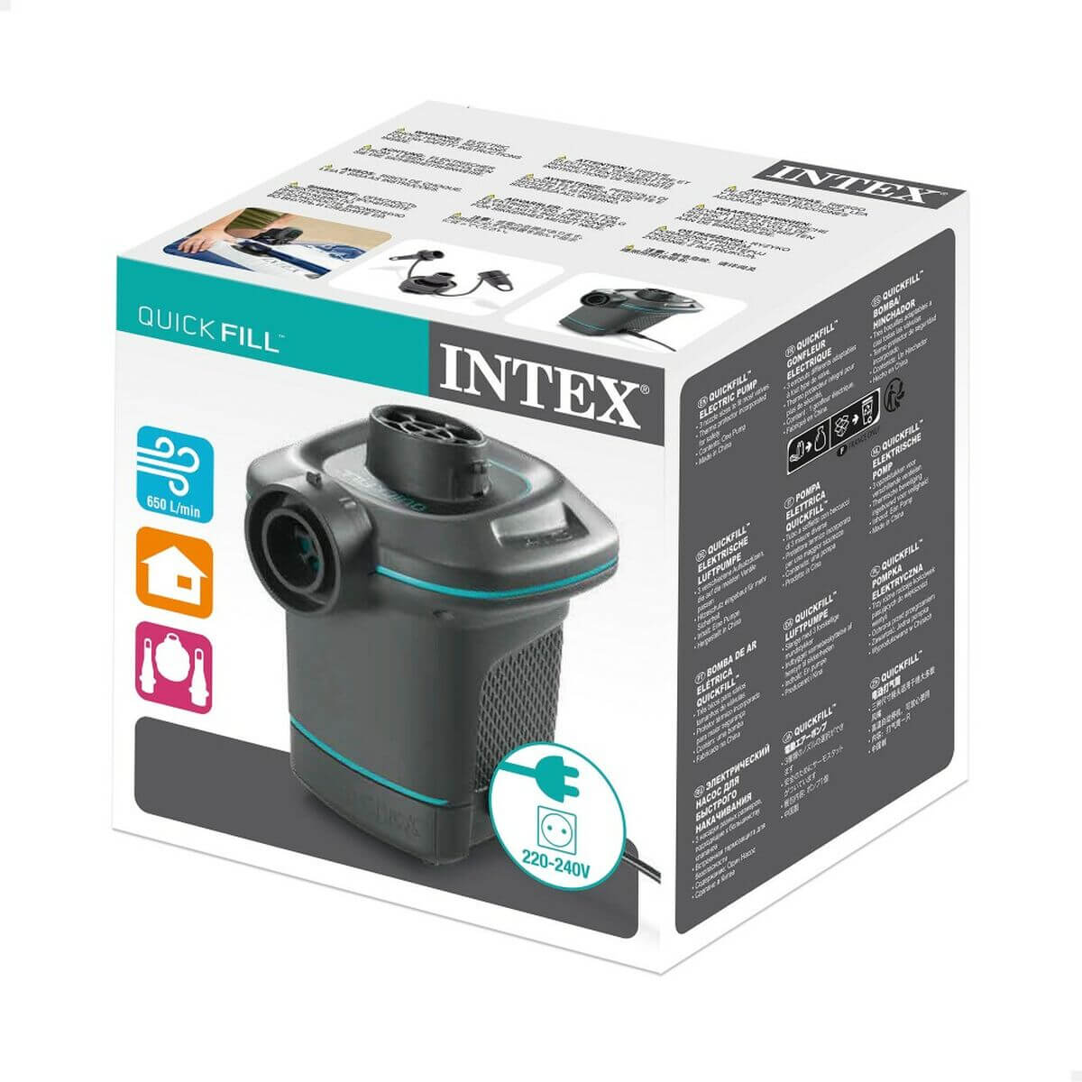 Electric Air Pump Intex Quick Fill Investable 220-240 V (6 Units)-0