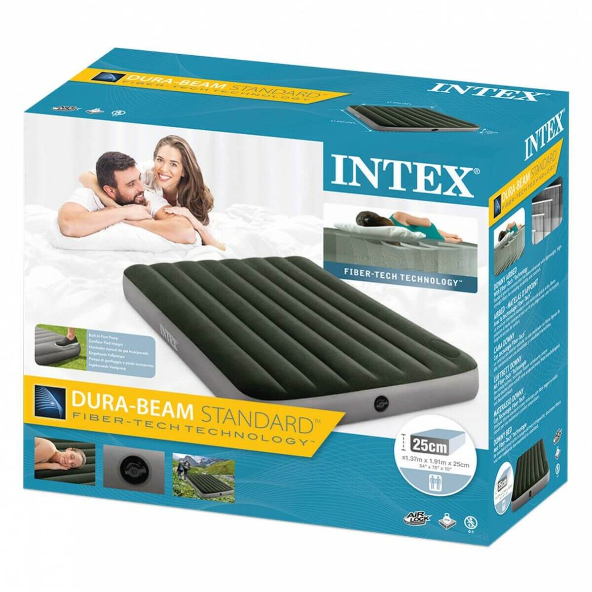 Air Bed Intex 137 x 25 x 191 cm (3 Units)-0