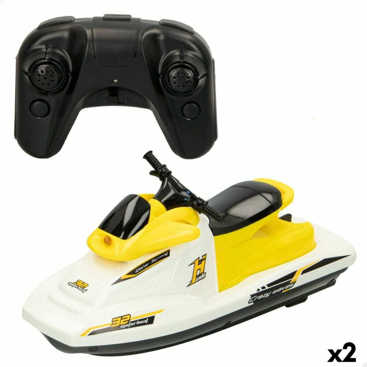 Toy jet ski Colorbaby with remote control, ideal for outdoor adventure and camping, perfect for kids aged 4 and up.